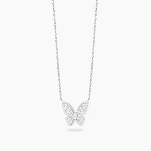 Girocollo Mabina in argento con farfalla in pav� zirconi BATTITO D'ALI 553908 - gallery
