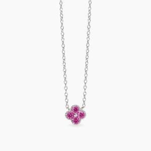 Girocollo Mabina in argento con fiore rosa Jasmine 553796