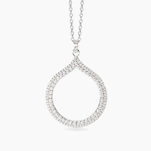 Girocollo Mabina in argento con pendete goccia in zirconi Penelope 553783