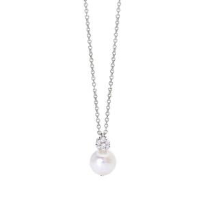 Girocollo Mabina in argento con perla e zirconi 553546