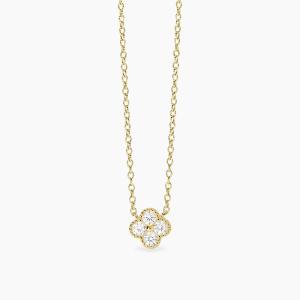 Girocollo Mabina in Argento giallo con fiore in zirconi bianchi Jasmine 553793
