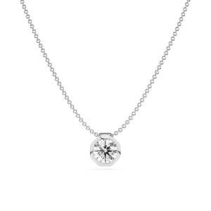 Girocollo Ottagonale  punto luce Diamante Lab Grown da 0.50 carati  - gallery