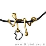 Girocollo Pensieri Felici CUORE G3003-GL in oro giallo - gallery