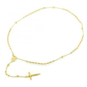 Girocollo Rosario in oro giallo con Madonna Miracolosa