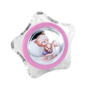 Luce notturna da bambina a forma di stella con orsetto 