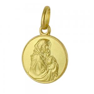 Medaglia in oro giallo Madonna del Ferruzzi 12 mm - gallery