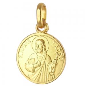 Medaglia in oro giallo San Giuda Taddeo 12 mm