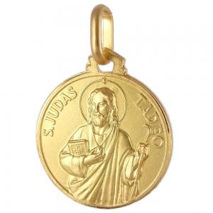 Medaglia in oro giallo San Giuda Taddeo 16 mm