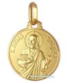 Medaglia in oro giallo San Giuda Taddeo 16 mm bagno galvanico oro bianco - gallery