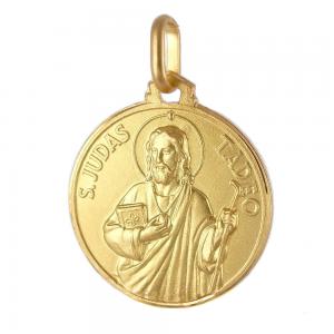 Medaglia in oro giallo San Giuda Taddeo 30 mm