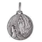 Medaglia Madonna di Lourdes in argento 21 mm - gallery