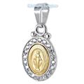 18 k religious medal with Miraculous Madonna  - gallery