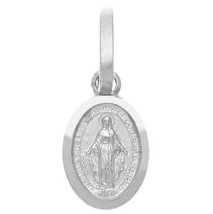 Medaglia Madonna Miracolosa Mini in oro bianco