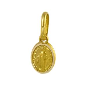 Medaglia Madonna Miracolosa Mini in oro giallo UnoAerre
