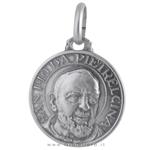 Medaglia Padre Pio in argento 16 mm  - gallery