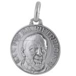 Medaglia Padre Pio in argento 21 mm 