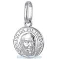 Medaglia Padre Pio in oro bianco 10 mm - gallery