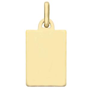 Medaglia per incisione rettangolare grande 22 x32 mm in oro giallo
