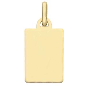 Medaglia per incisione rettangolare grande 22 x32 mm in oro giallo