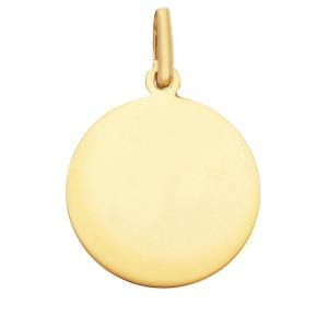 Medaglia per incisione rotonda 17 mm in oro giallo