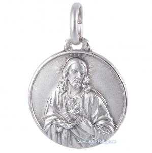 Medaglia Sacro Cuore in argento 21 mm - gallery