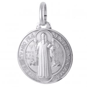 Medaglia San Benedetto in argento 18 mm