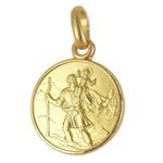 Medaglia San Cristoforo in oro giallo 12 mm - gallery