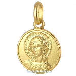 Medaglia San Gabriele Arcangelo in oro giallo 12 mm