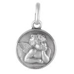 Medaglia Angelo cherubino Raffaello in argento 12 mm