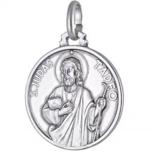 Medaglia san Giuda Taddeo in argento 18 mm