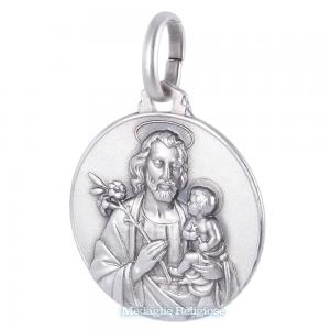 Medaglia San Giuseppe in argento 18 mm - gallery
