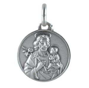 Medaglia San Giuseppe in argento 18 mm - gallery