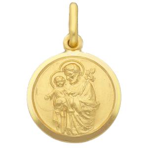 Medaglia San Giuseppe in oro giallo 18 kt 17 mm - gallery