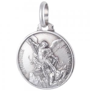 Medaglia San Michele Arcangelo in argento 16 mm - gallery