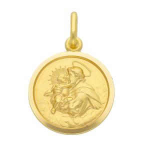 Medaglia Sant Antonio in oro giallo 17 mm - gallery