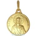 Medaglia raffigunate Santa Chiara in oro giallo 14 mm - gallery