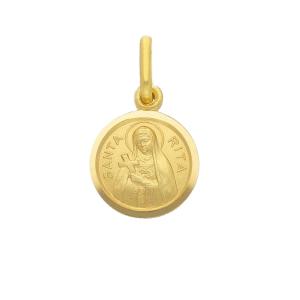 Medaglia Santa Rita in oro giallo 11 mm