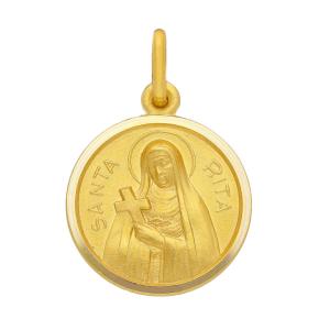 Medaglia Santa Rita in oro giallo 17 mm - gallery
