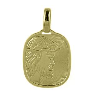 Medaglia volto di Cristo in oro giallo