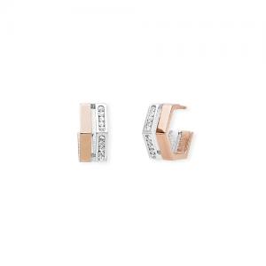 orecchini 2jewels in acciaio con PVD rose e cristalli 261314 - gallery