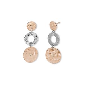 orecchini 2jewels pendente in acciaio PVD rose con cristalli 261330 - gallery