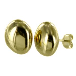 Orecchini a bottoncino in argento dorato 