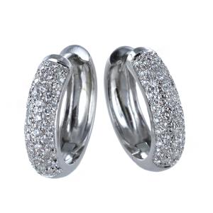 Orecchini a cerchio con diamanti 0.80 ct