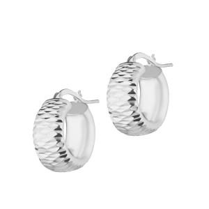 Orecchini A Cerchio LeCalla In Argento 925 Con Perle Antiche A Cuore – 25 Mm, Anallergici, Per Donna