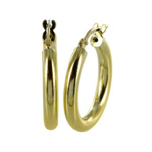 Orecchini a cerchio in argento dorati 20 mm orecchini campanella media