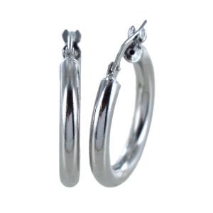 Orecchini a cerchio in argento medi 20 mm orecchini campanella media