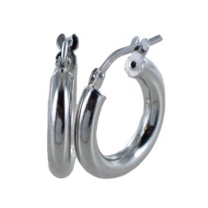 Orecchini a cerchio in argento piccoli 16 mm orecchini campanella media
