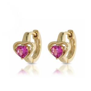 Orecchini a cerchio in argento Pink Lady della collezione Tortona Cuori Milano 