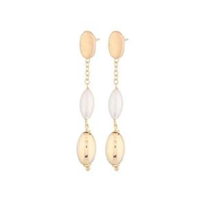 Orecchini a pendente da donna in Argento con perle flat collezione Bonton