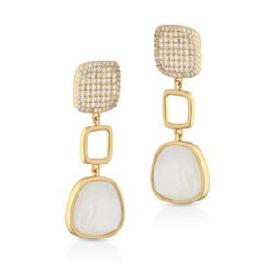 Orecchini A Banana In Argento Sterling 925 Con Cristalli | 11 Mm X 4 Mm | Confezione Regalo | Gioielli Ipoallergenici Per Donna E Bambina